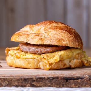 Sausage Croissant Breakfast Sandwich